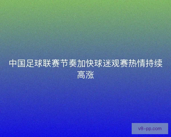 中国足球联赛节奏加快球迷观赛热情持续高涨